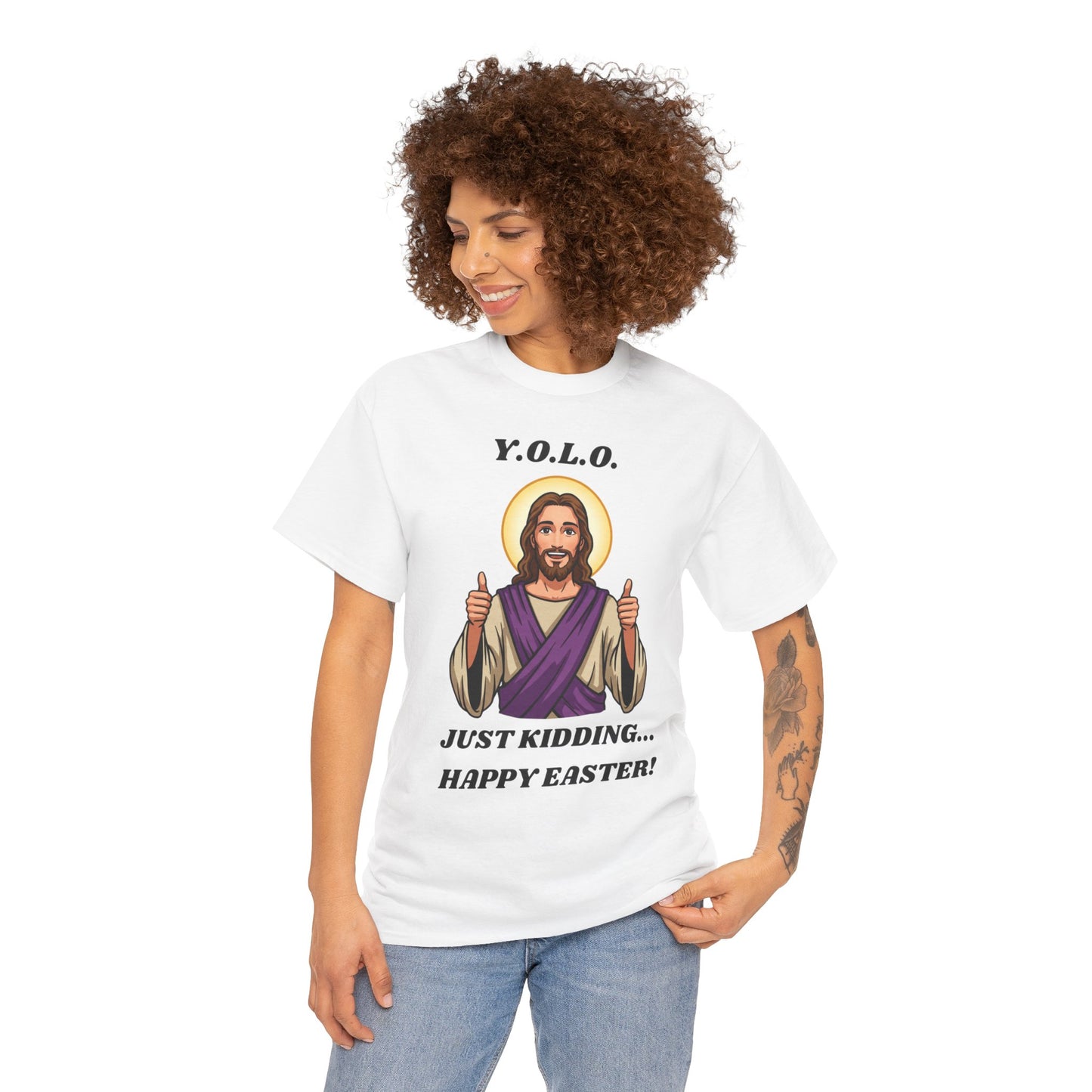 Easter Unisex Tee - Y O L O Jesus Happy Easter Shirt