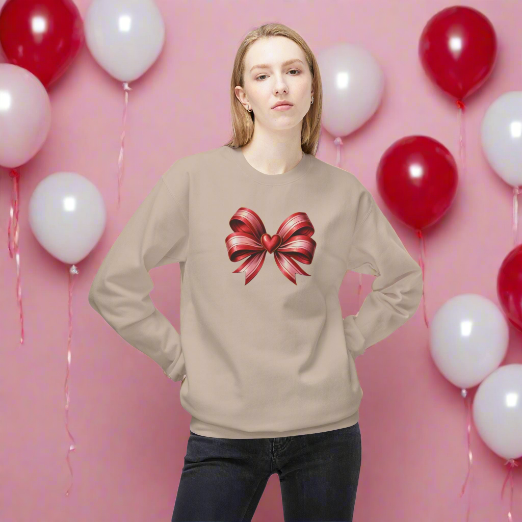 Valentine's Bow Sweatshirt