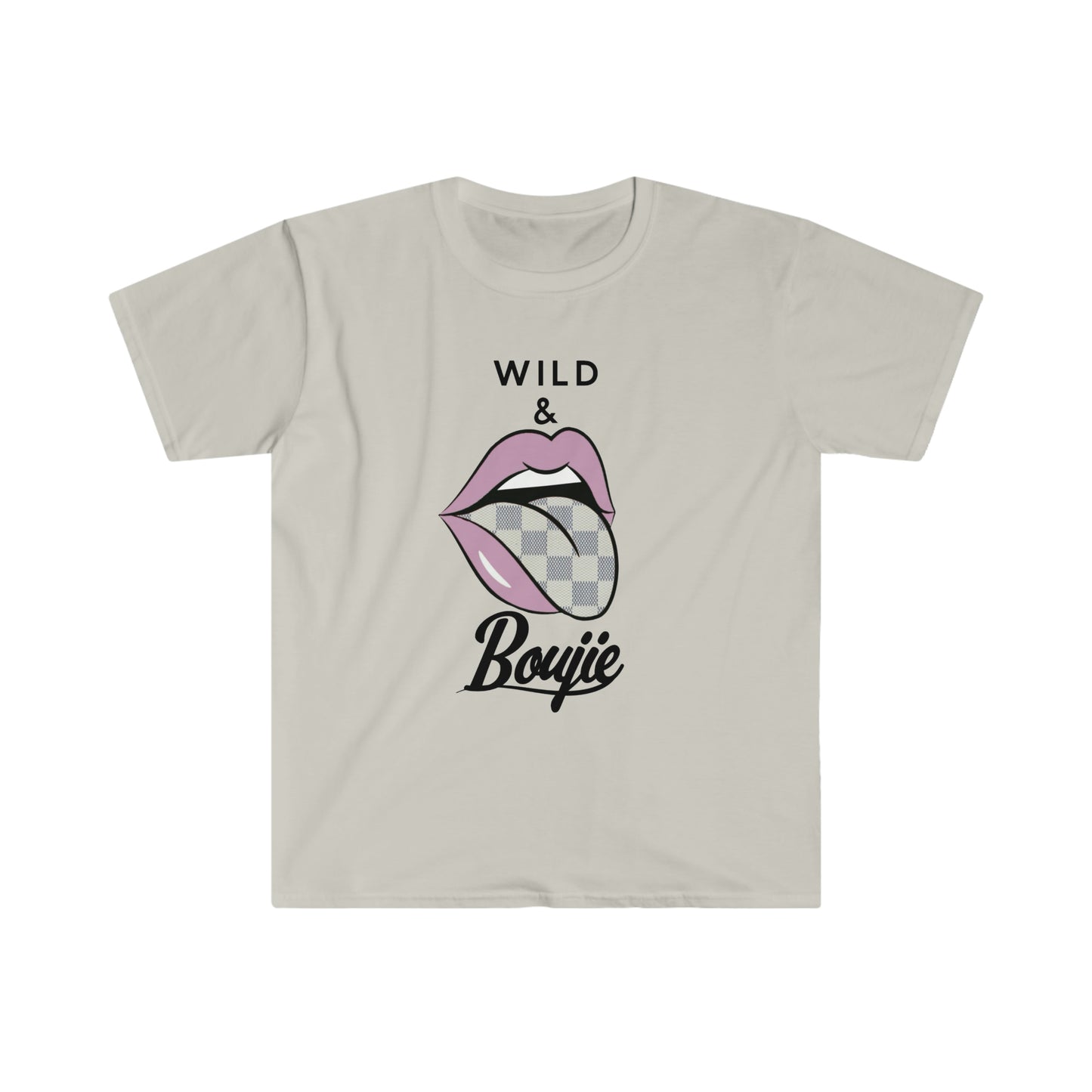 Pink wild and boujie unisex softstyle t-shirt