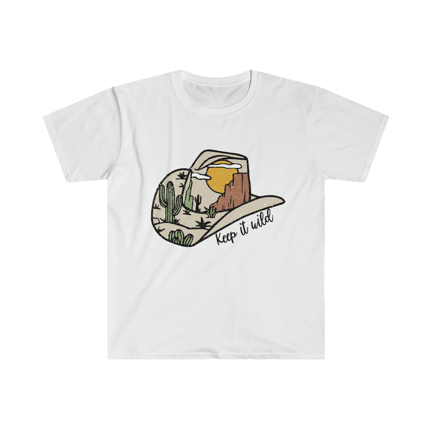 Keep it wild desert hat graphic tee