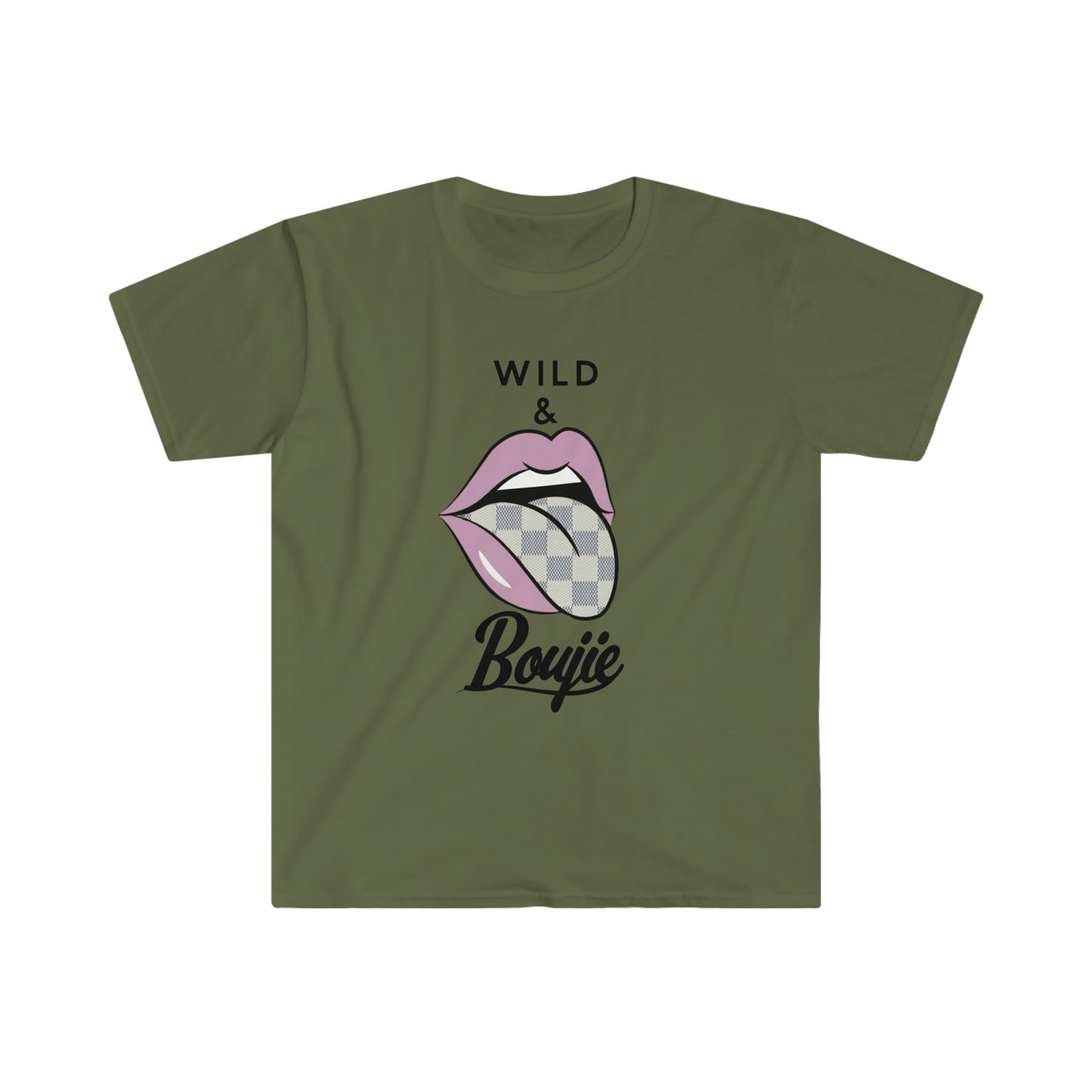 Pink wild and boujie unisex softstyle t-shirt