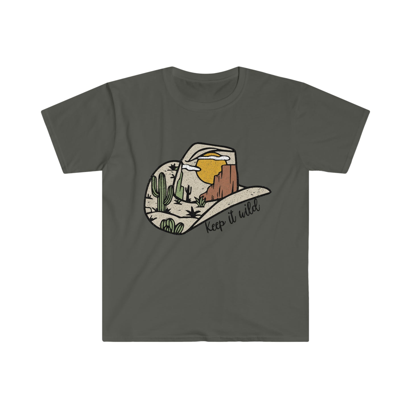 Keep it wild desert hat graphic tee