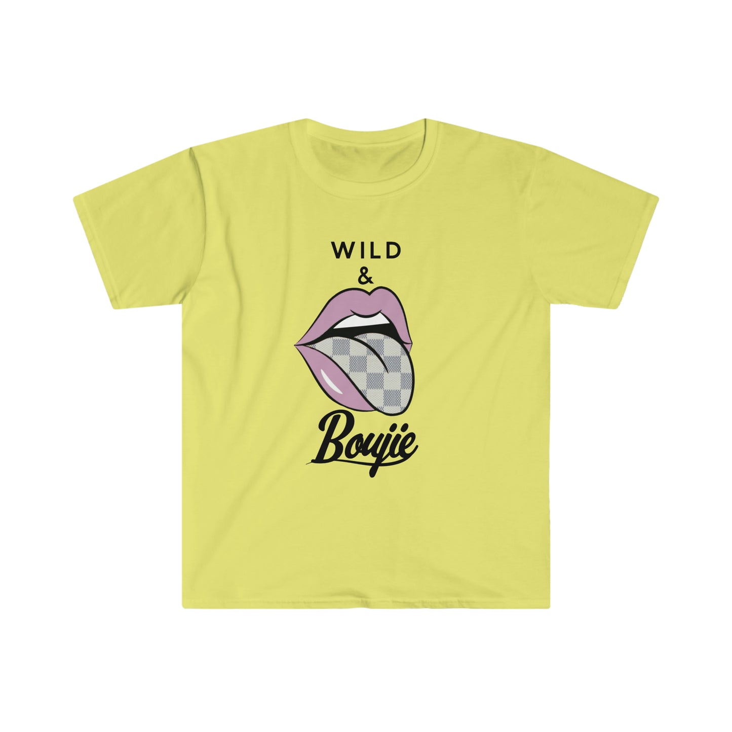 Pink wild and boujie unisex softstyle t-shirt