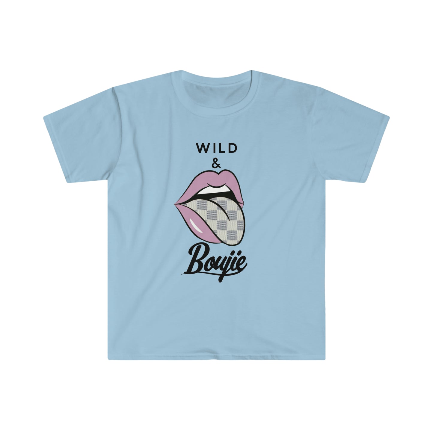 Pink wild and boujie unisex softstyle t-shirt
