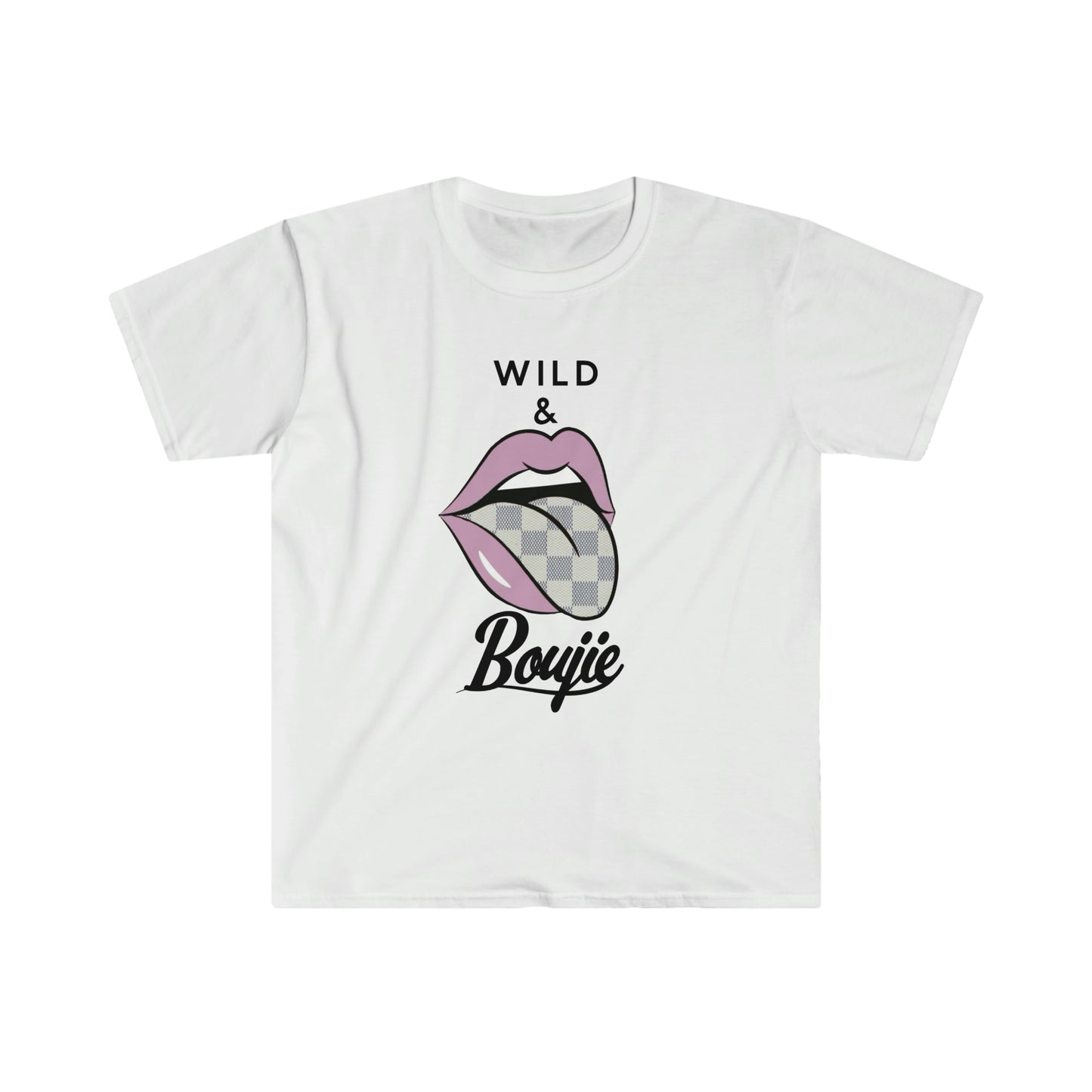 Pink wild and boujie unisex softstyle t-shirt