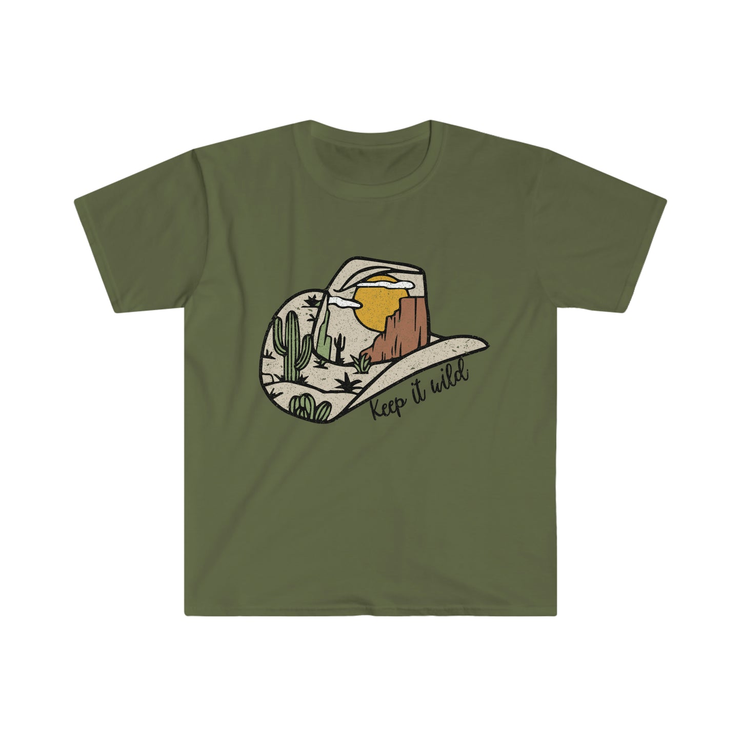 Keep it wild desert hat graphic tee