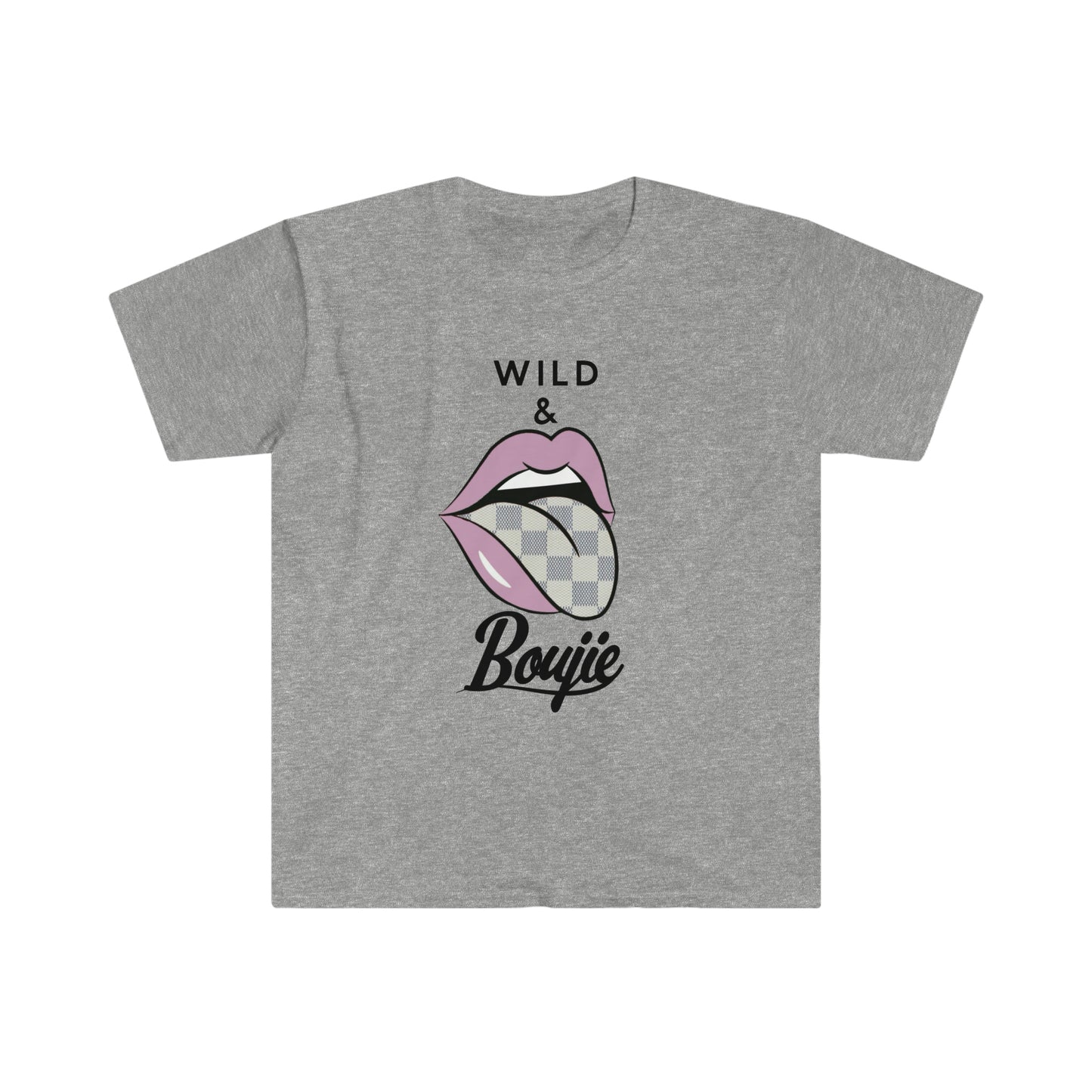 Pink wild and boujie unisex softstyle t-shirt