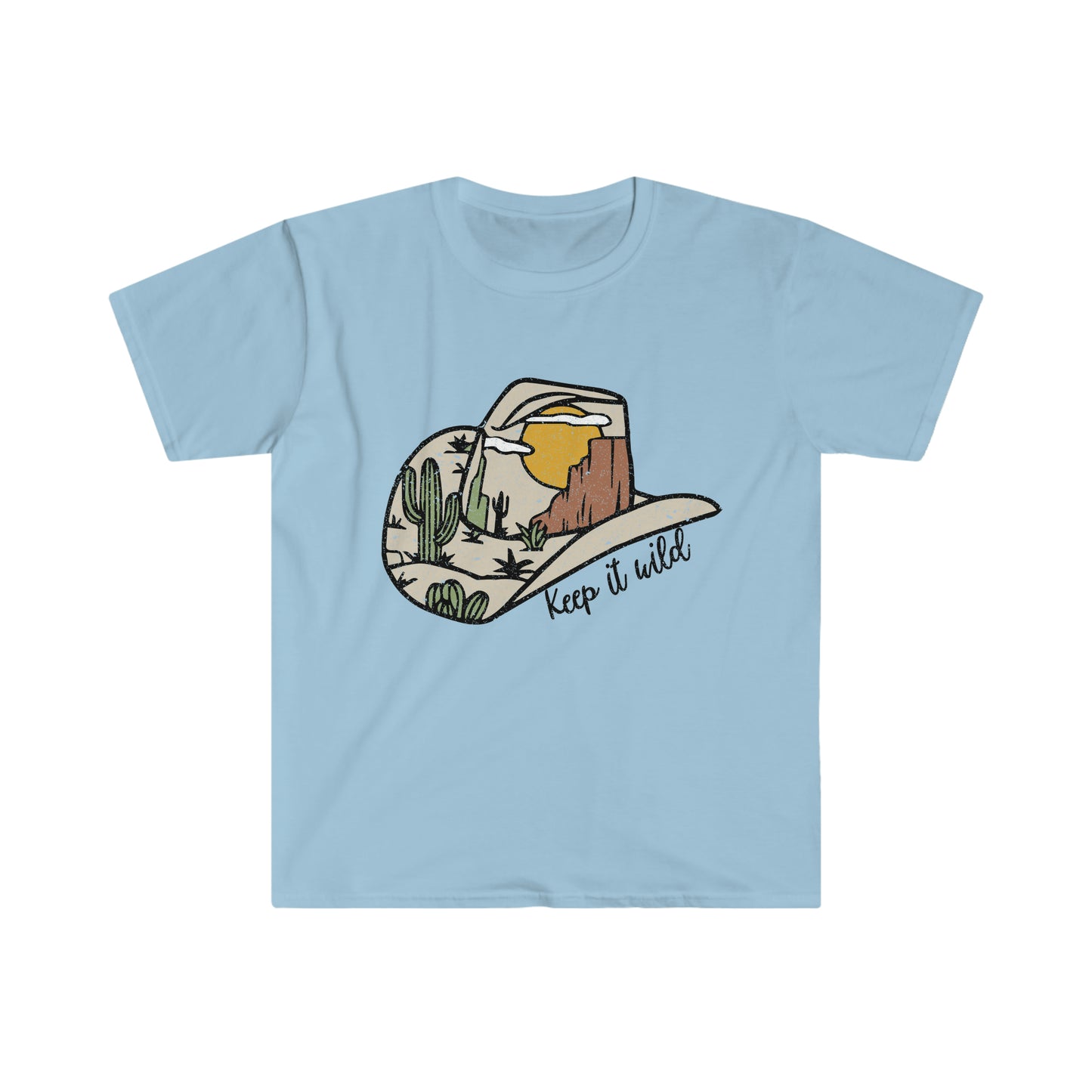 Keep it wild desert hat graphic tee