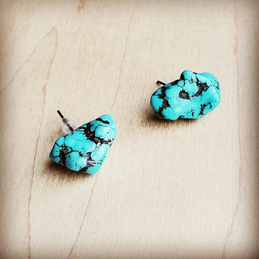 BlueTurquoise Stud Earrings