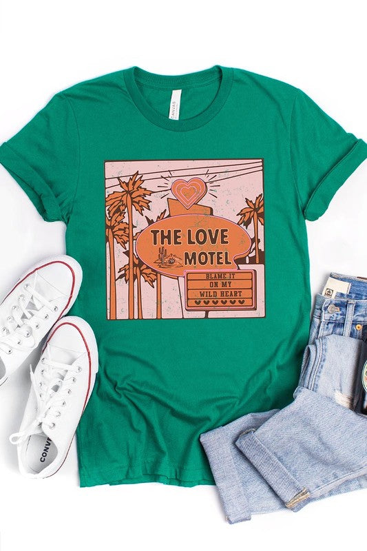 The love motel graphic tee