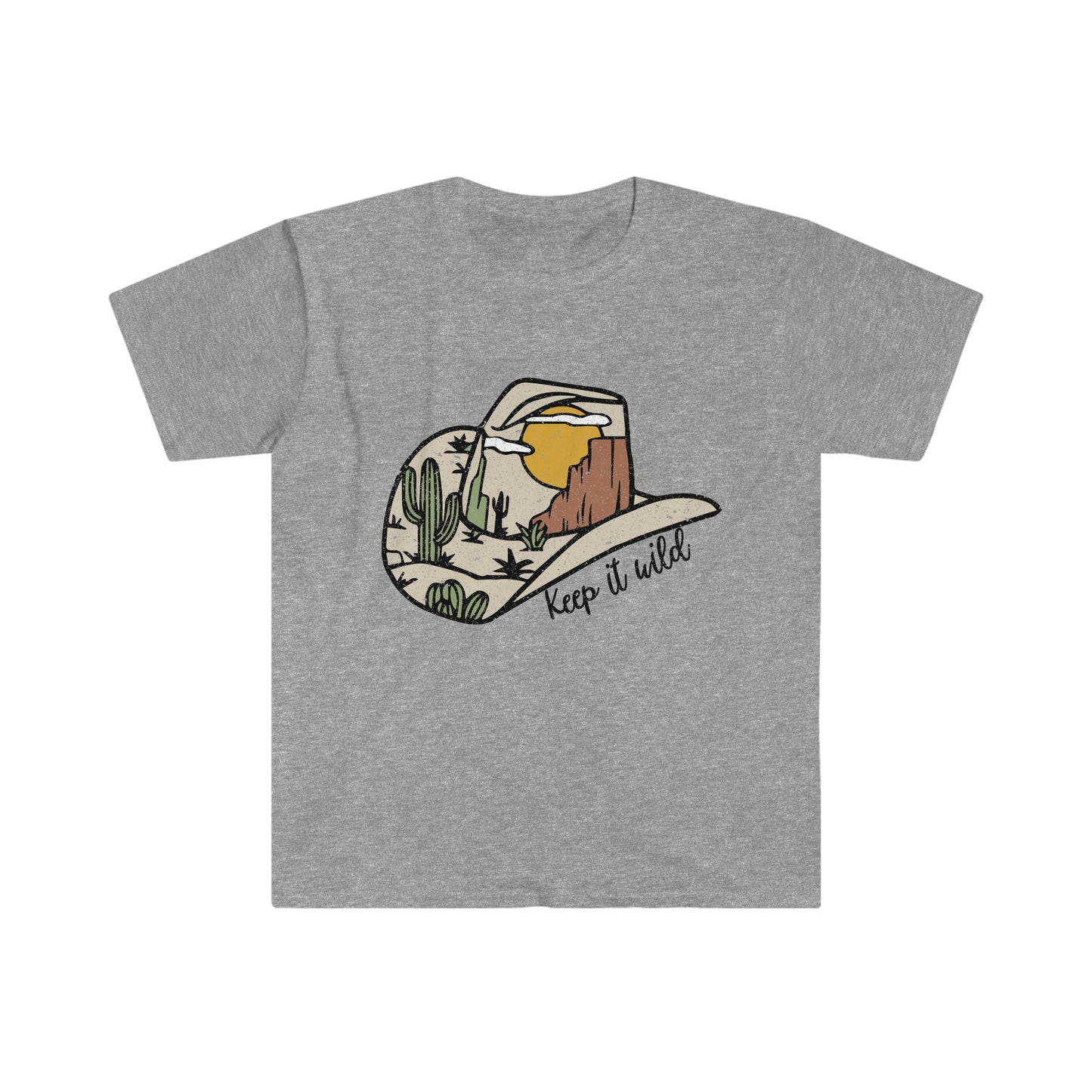 Keep it wild desert hat graphic tee