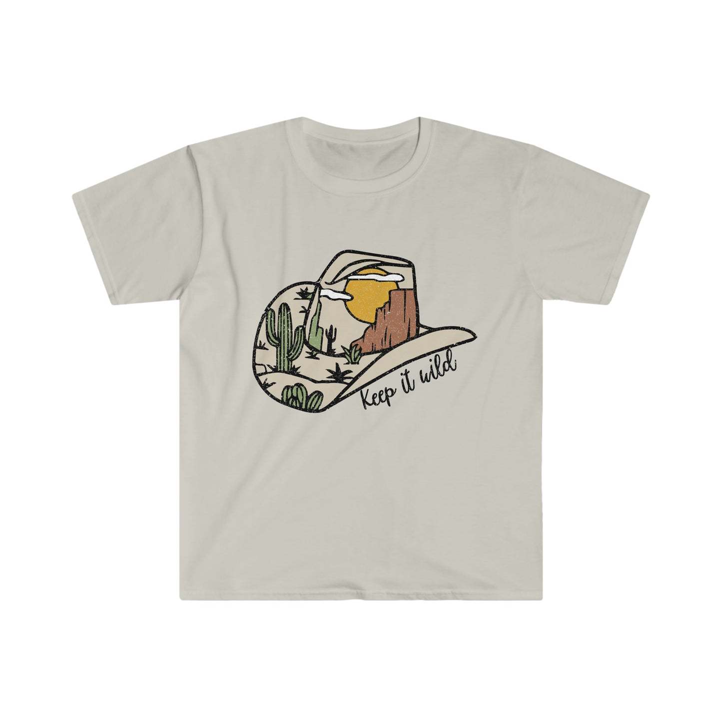 Keep it wild desert hat graphic tee